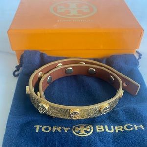 Tory Burch Double Wrap Bracelet Gold